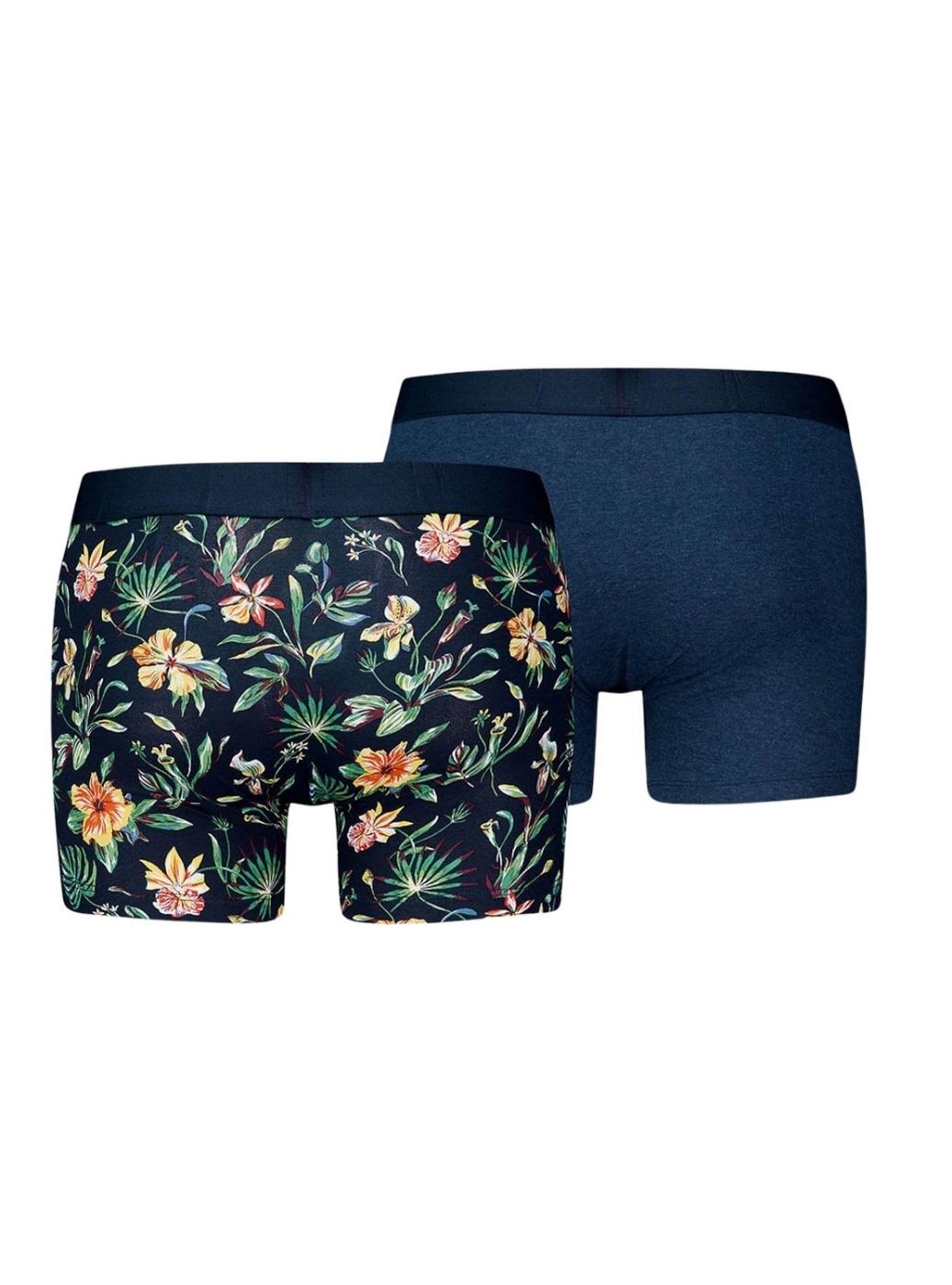 Caixa Boxer Levis Flower azul para homem