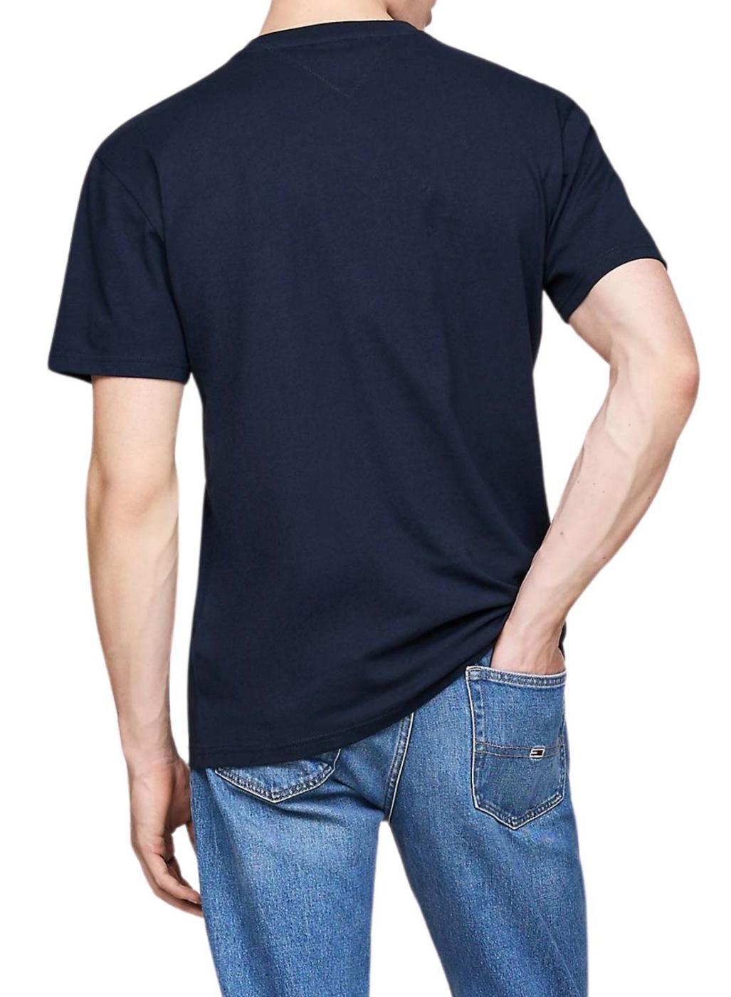 Camiseta Tommy Jeans Signature Twist marinho para homem