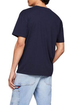 Camiseta Tommy Jeans regular azul marinho para homem