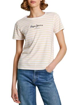 Camiseta Pepe Jeans Elba amarela para mulher.