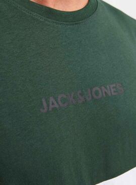 Camiseta Jack and Jones Jereid verde para homem.