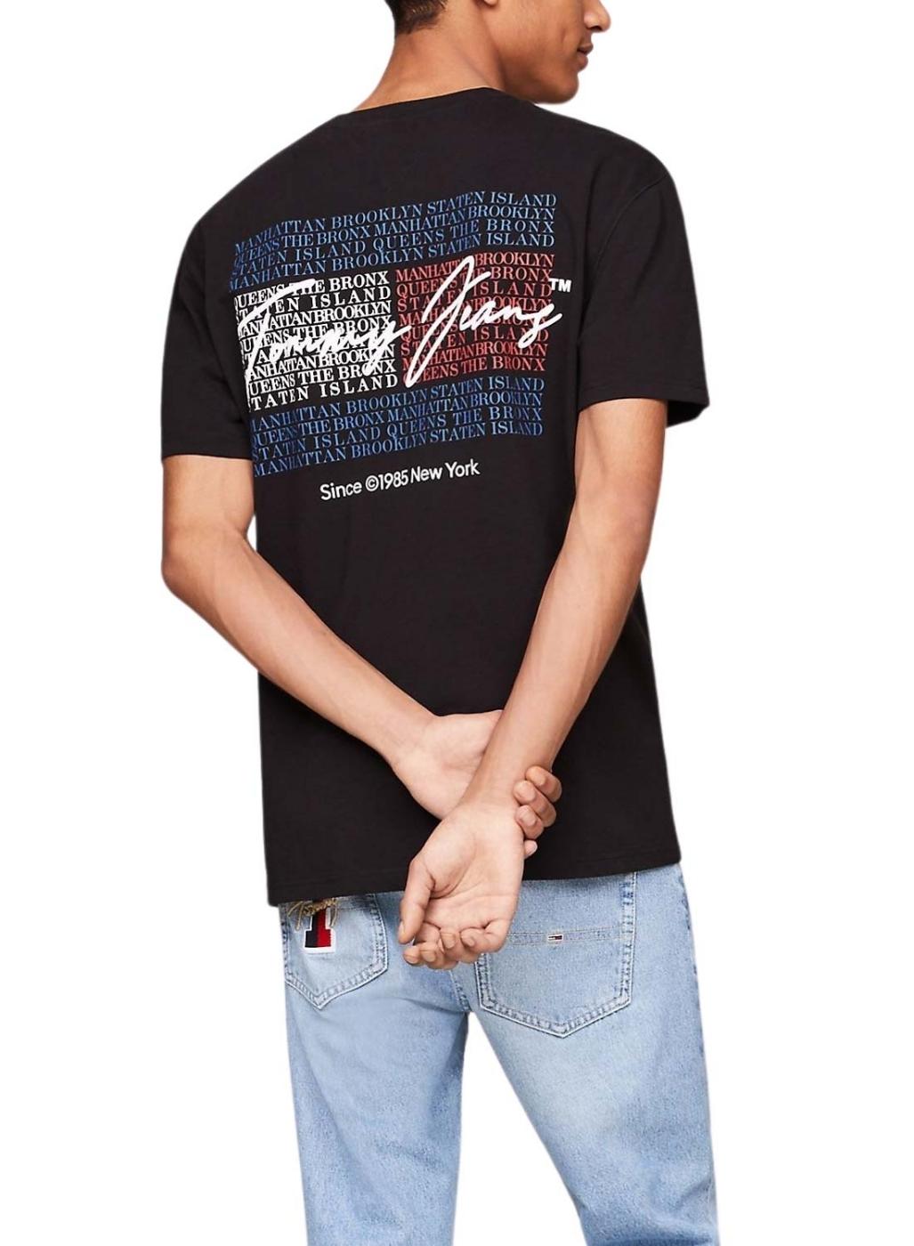 Camiseta Tommy Jeans vintage preta para homem