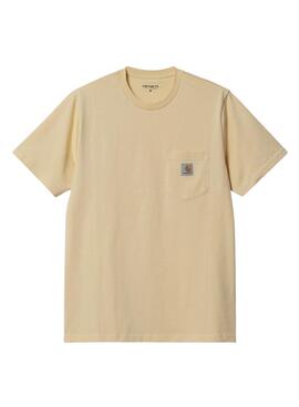 Camiseta Carhartt Pocket bege para homem.