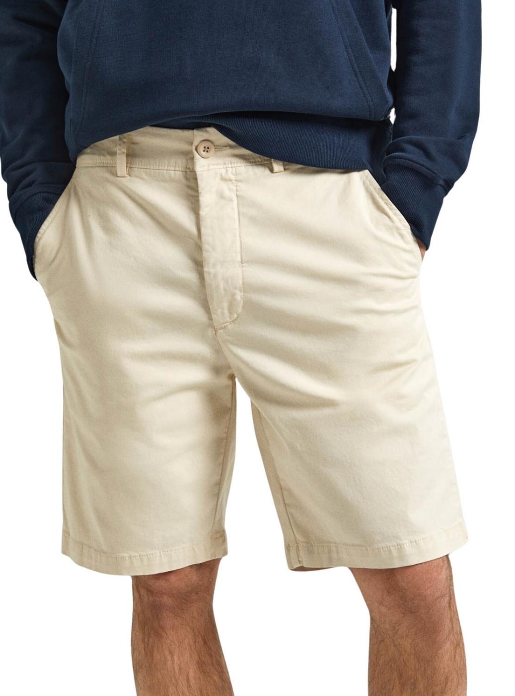 Shorts Pepe Jeans Regular Bege para Homem.