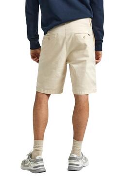 Shorts Pepe Jeans Regular Bege para Homem.