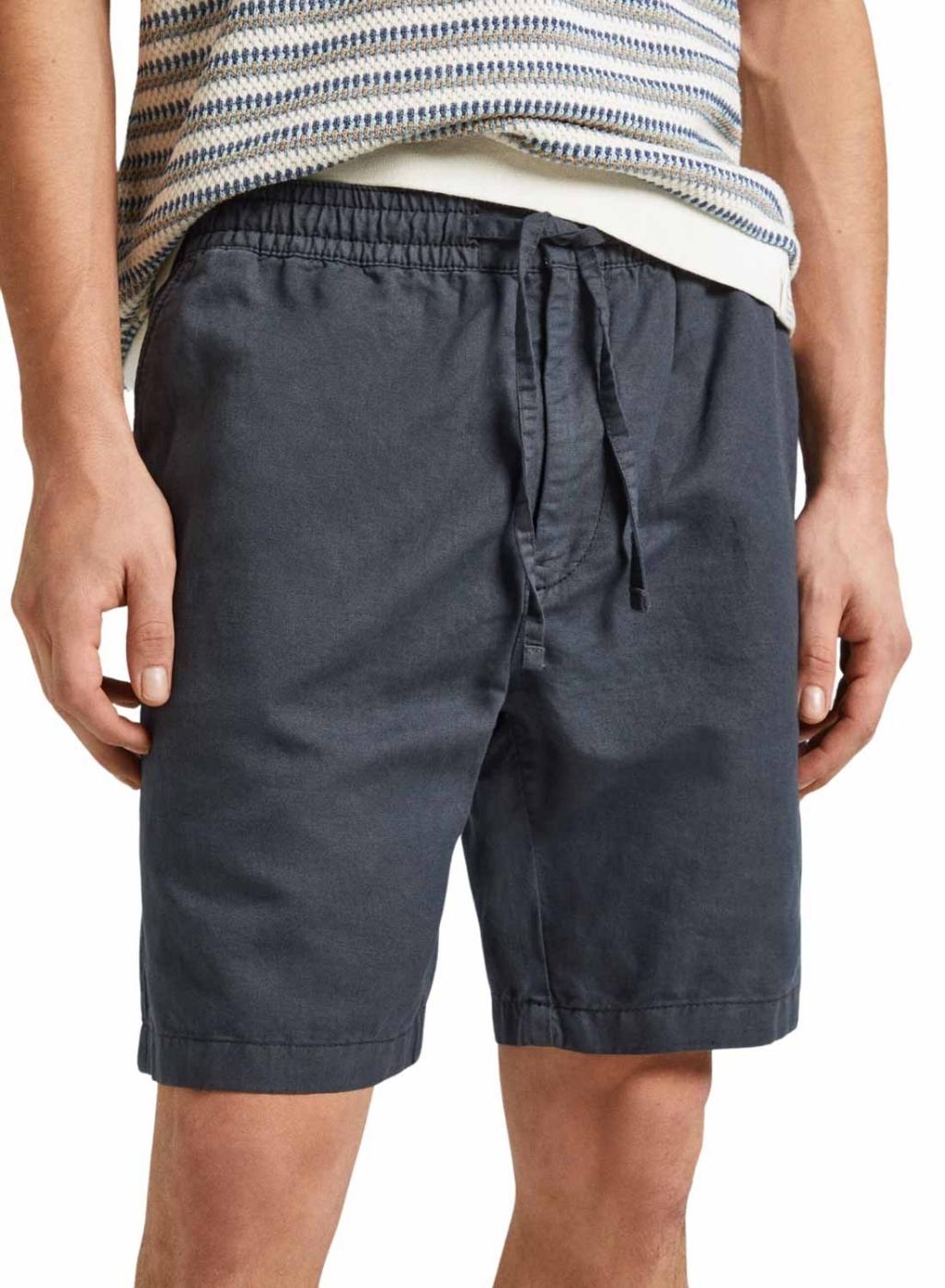 Shorts Pepe Jeans Linen Azul Marino para Homem