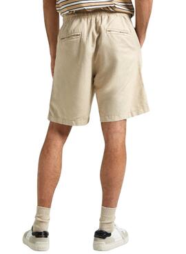 Shorts Pepe Jeans Linen Bege para Homem.