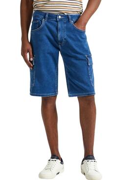 Shorts Pepe Jeans Relaxed Azul Para HombreTradução: Bermuda Pepe Jeans Relaxed Azul Para Homem