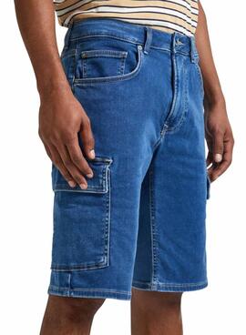 Shorts Pepe Jeans Relaxed Azul Para HombreTradução: Bermuda Pepe Jeans Relaxed Azul Para Homem