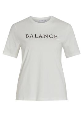 Camiseta Vila Visybil Balance branca para mulher.