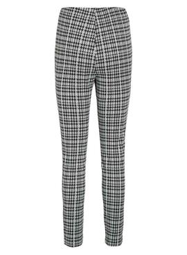 Leggings Vila Vihoundi tartan preto e branco para mulher