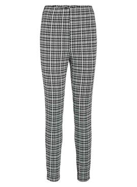 Leggings Vila Vihoundi tartan preto e branco para mulher