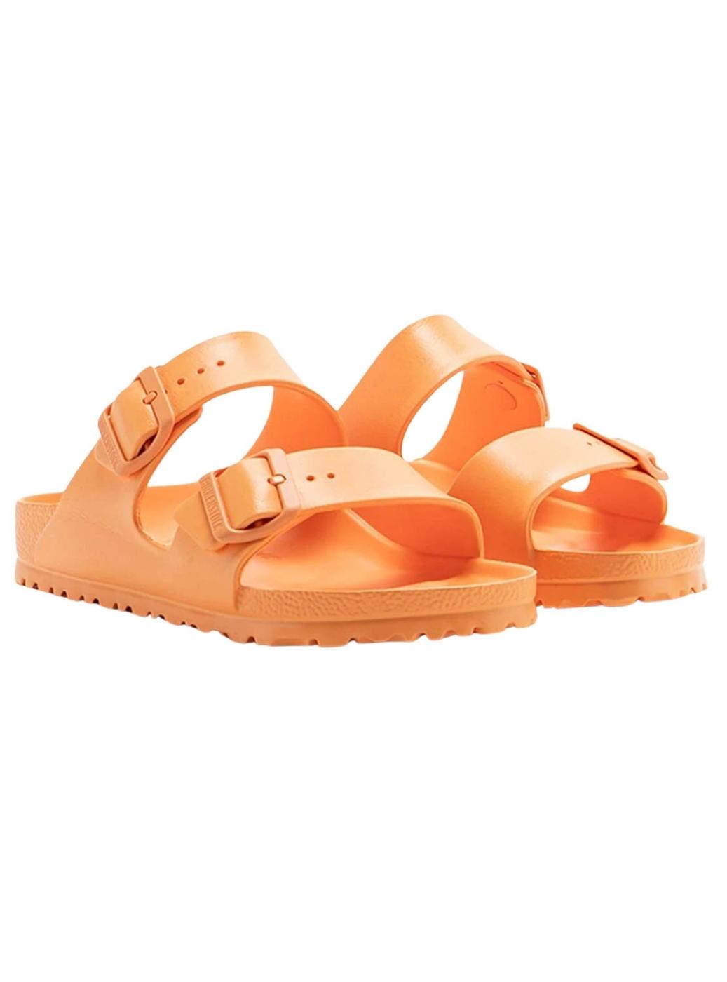 Sandálias Birkenstock Arizona narrow fit laranja para mulher. 