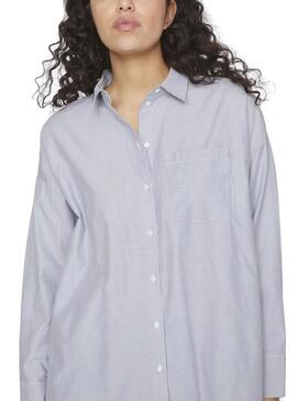 Camisa Vila Darma azul para mulher