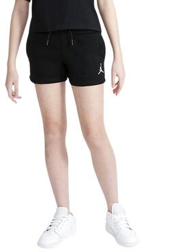 Short esportivo Jordan Essentials preto para menina.