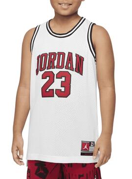 Camiseta Jordan 23 branca para crianças