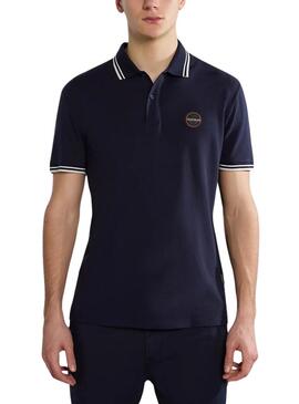 Camisa Polo Napapijri azul marinho para homem