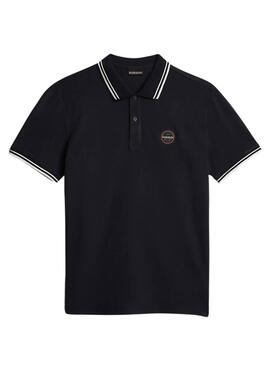 Camisa Polo Napapijri azul marinho para homem