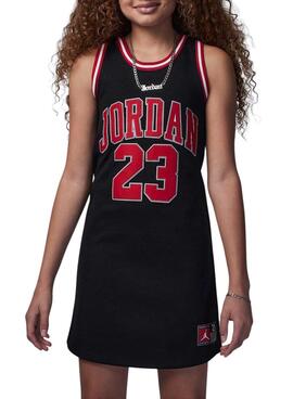 Vestido Jordan 23 preto para menina.