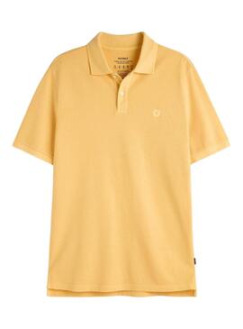 Camisa polo Ecoalf Ted amarela para homem.