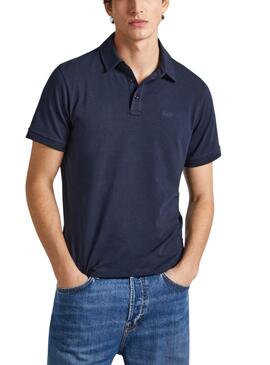 Camisa Polo Pepe Jeans Harper Azul Marinho para Homem