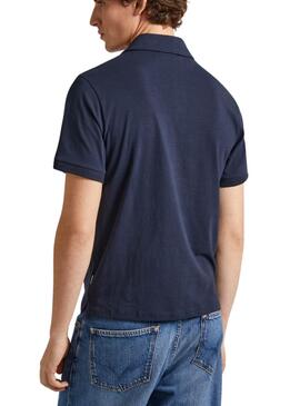 Camisa Polo Pepe Jeans Harper Azul Marinho para Homem