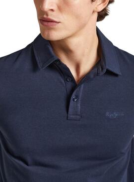 Camisa Polo Pepe Jeans Harper Azul Marinho para Homem