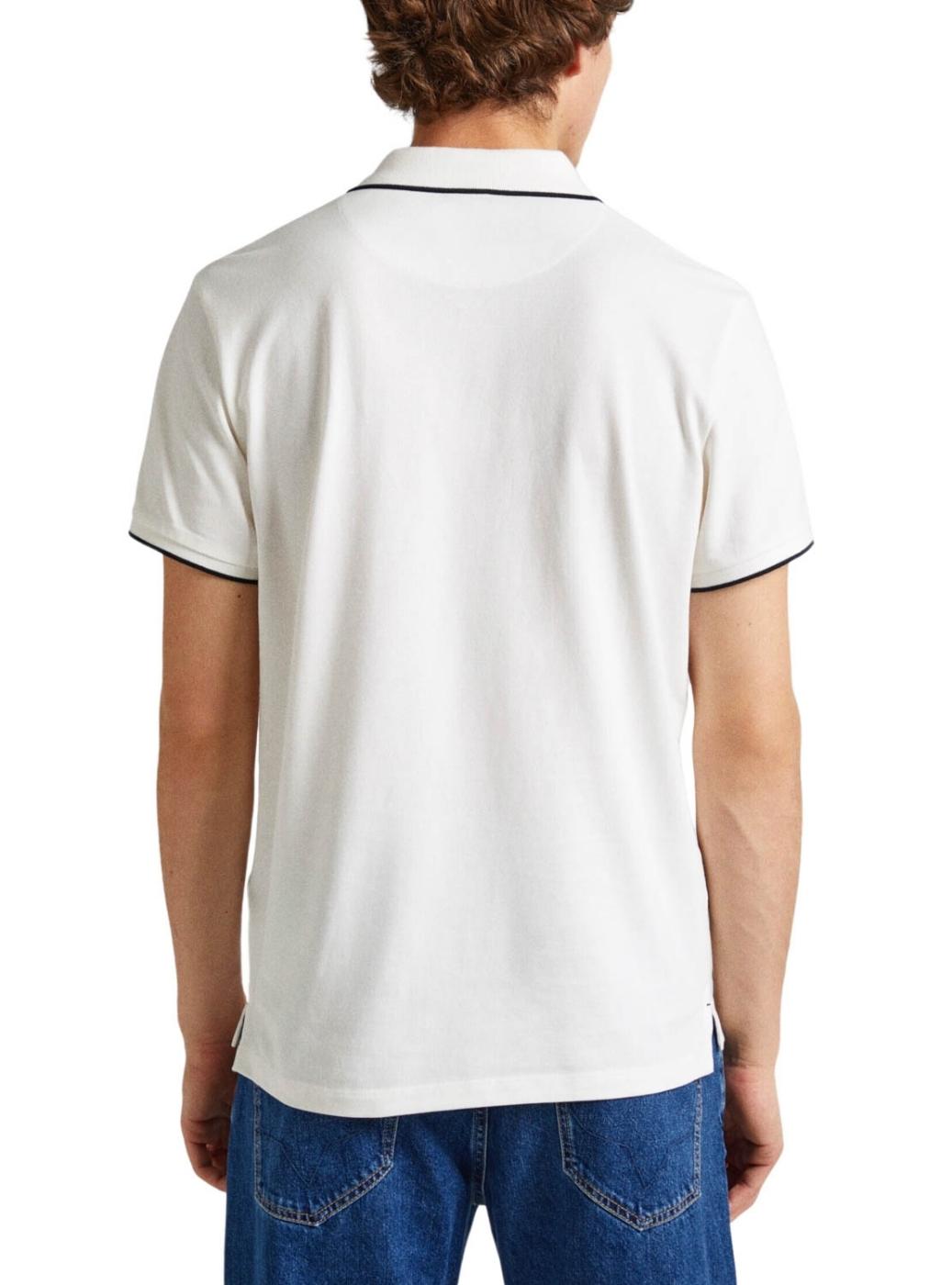 Camisa Polo Pepe Jeans Hans Branca Para Homem