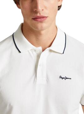 Camisa Polo Pepe Jeans Hans Branca Para Homem