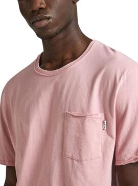 Camiseta Pepe Jeans Carrinson Rosa Para Homem