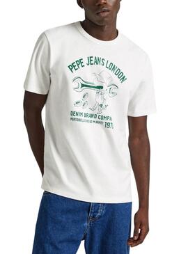 Camiseta Pepe Jeans Cedric Branca Para Homem