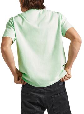 Camiseta Pepe Jeans Cedric Verde para Homem.