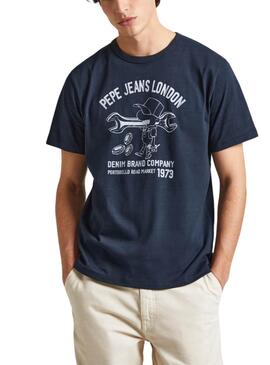 Camiseta Pepe Jeans Cedric Marino Para Homem