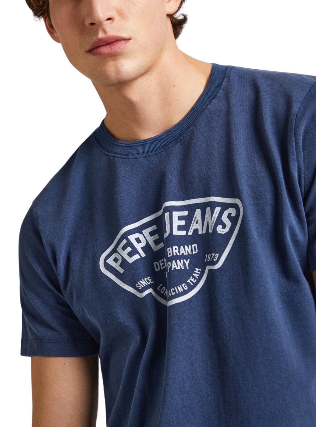 Camiseta Pepe Jeans Cherry Azul Marino Para Hombre