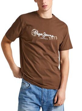 Camiseta Pepe Jeans Camille Marrom Para Homem