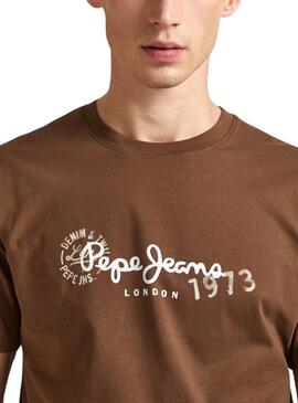 Camiseta Pepe Jeans Camille Marrom Para Homem