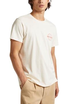 Camiseta Pepe Jeans Craig Bege para Homem