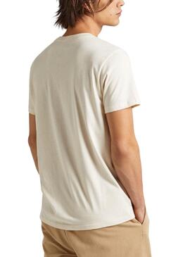 Camiseta Pepe Jeans Craig Bege para Homem