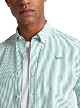 Camisa Pepe Jeans Peach Verde Para Homem