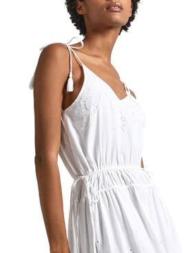 Vestido Pepe Jeans Dusana Branco Para Mulher