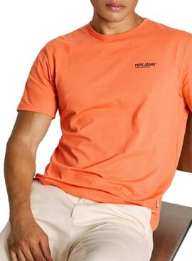 Camisa Pepe Jeans Sam laranja para homem