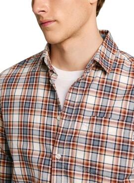 Camisa Pepe Jeans Macberth laranja para homem