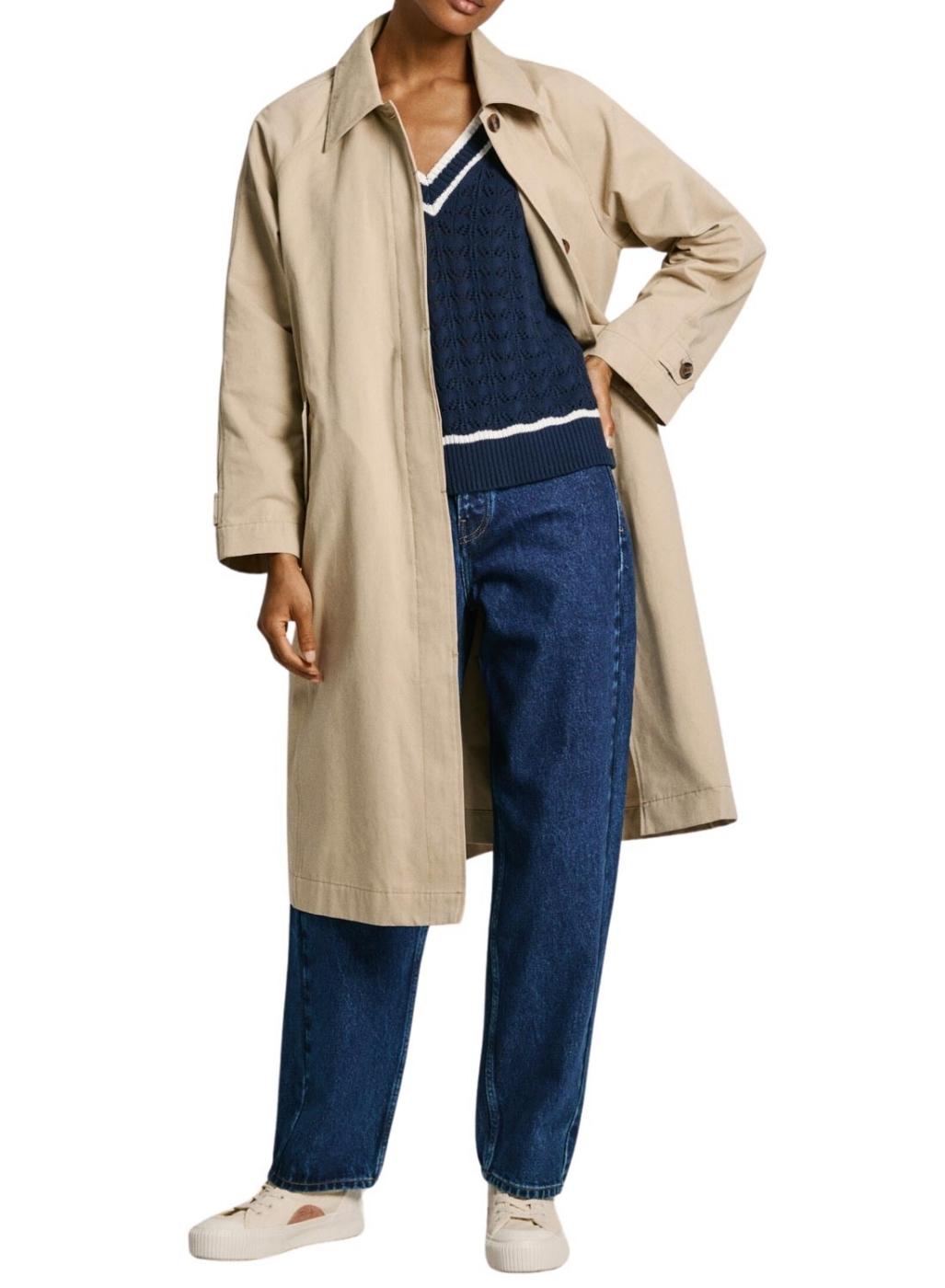 Trench coat Pepe Jeans Alice Beige para mulheres