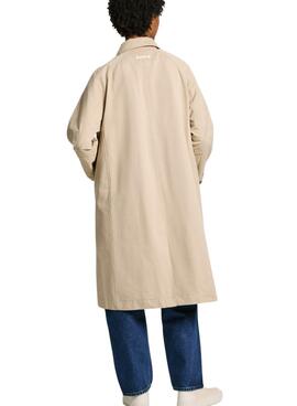 Trench coat Pepe Jeans Alice Beige para mulheres