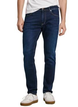 Calça Jeans Pepe Jeans Stanley denim escuro para homem