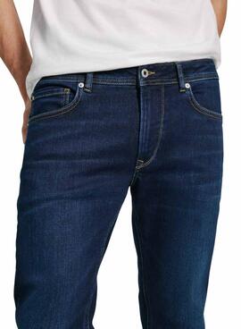 Calça Jeans Pepe Jeans Stanley denim escuro para homem