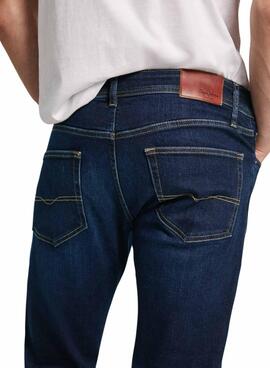 Calça Jeans Pepe Jeans Stanley denim escuro para homem