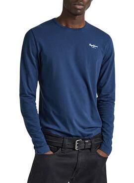 Camiseta Pepe Jeans Long azul para homem