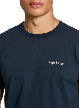 Camiseta Pepe Jeans Alfie azul para homem