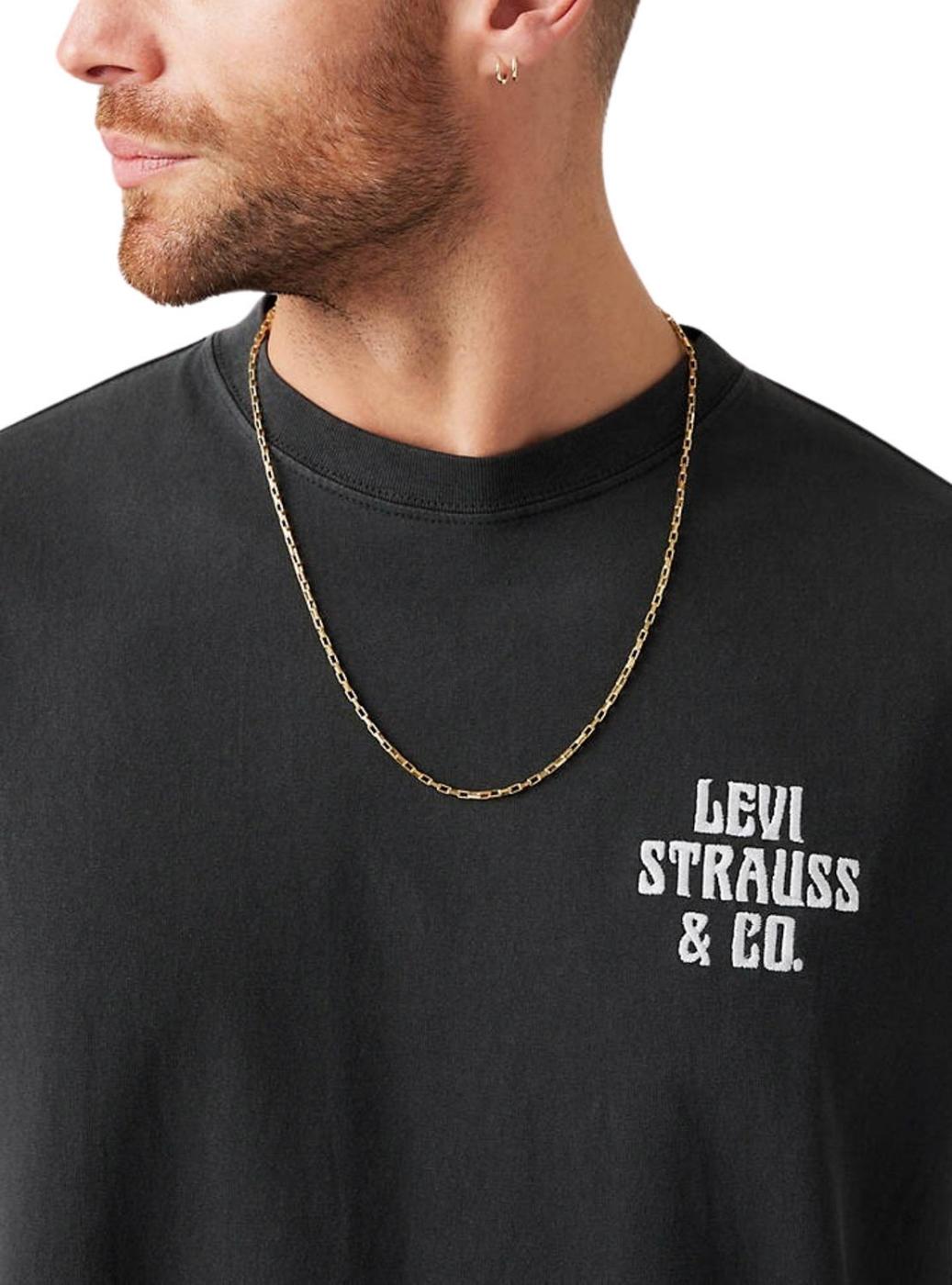 Camiseta Levis Vintage preta para homem.